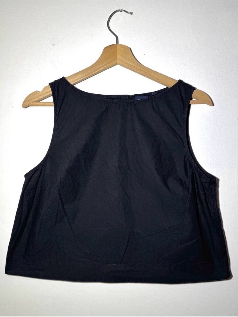 Gap Cotton Boat Neck Cropped Tank Top